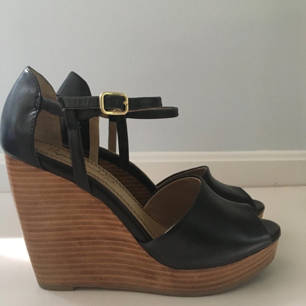 Splendid Black Women's Davie Sandal Wedges